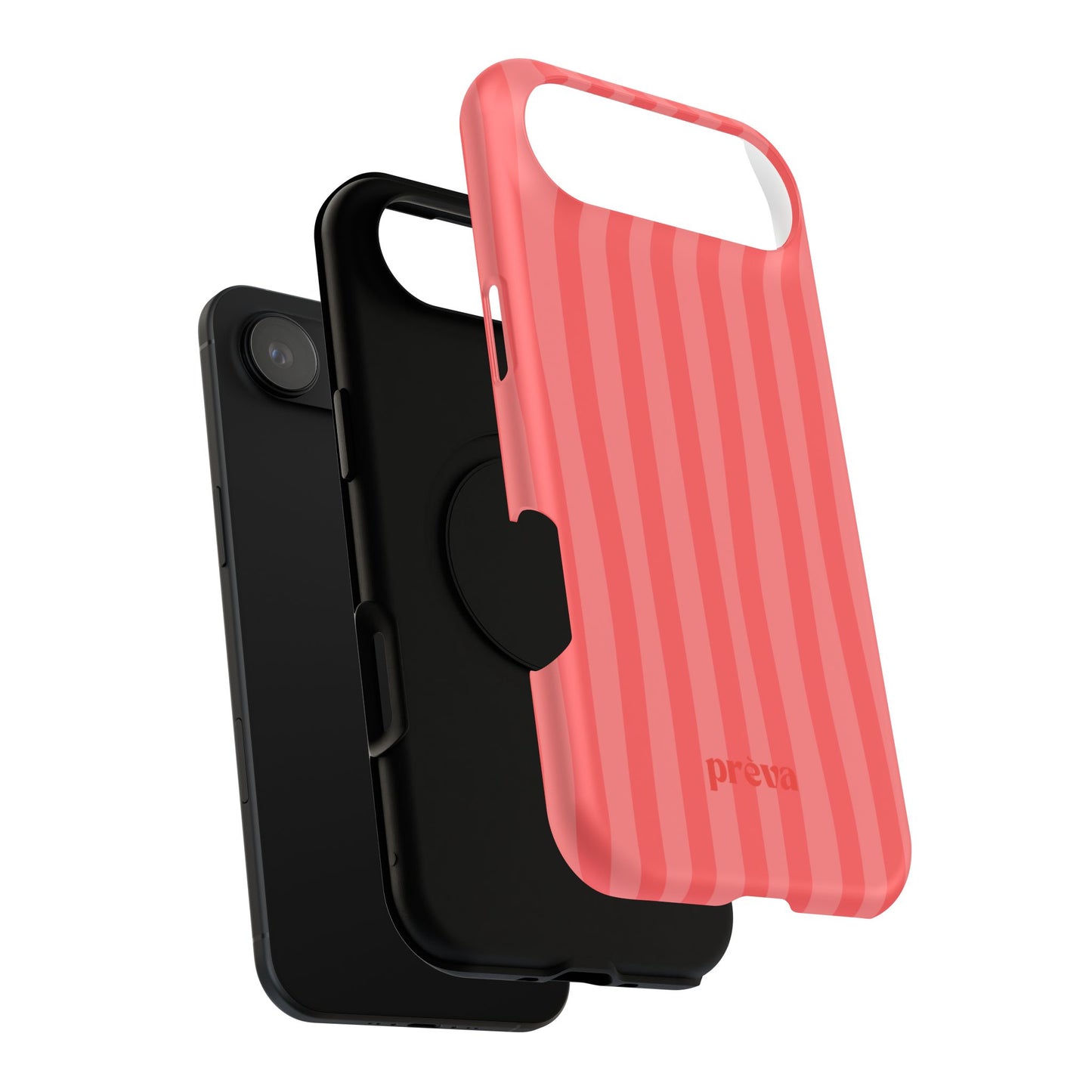 Coral Stipes Phone Case