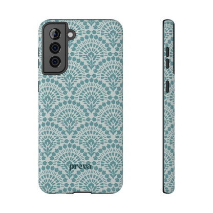 Aqua Lace Pattern Phone Case