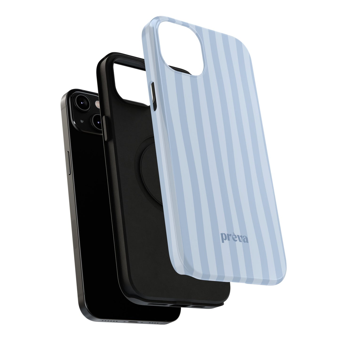 Pastel Blue Stripes Phone Case