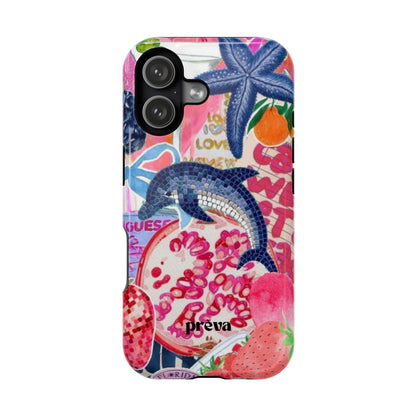 Dolphin Tropics Collage Phone Case