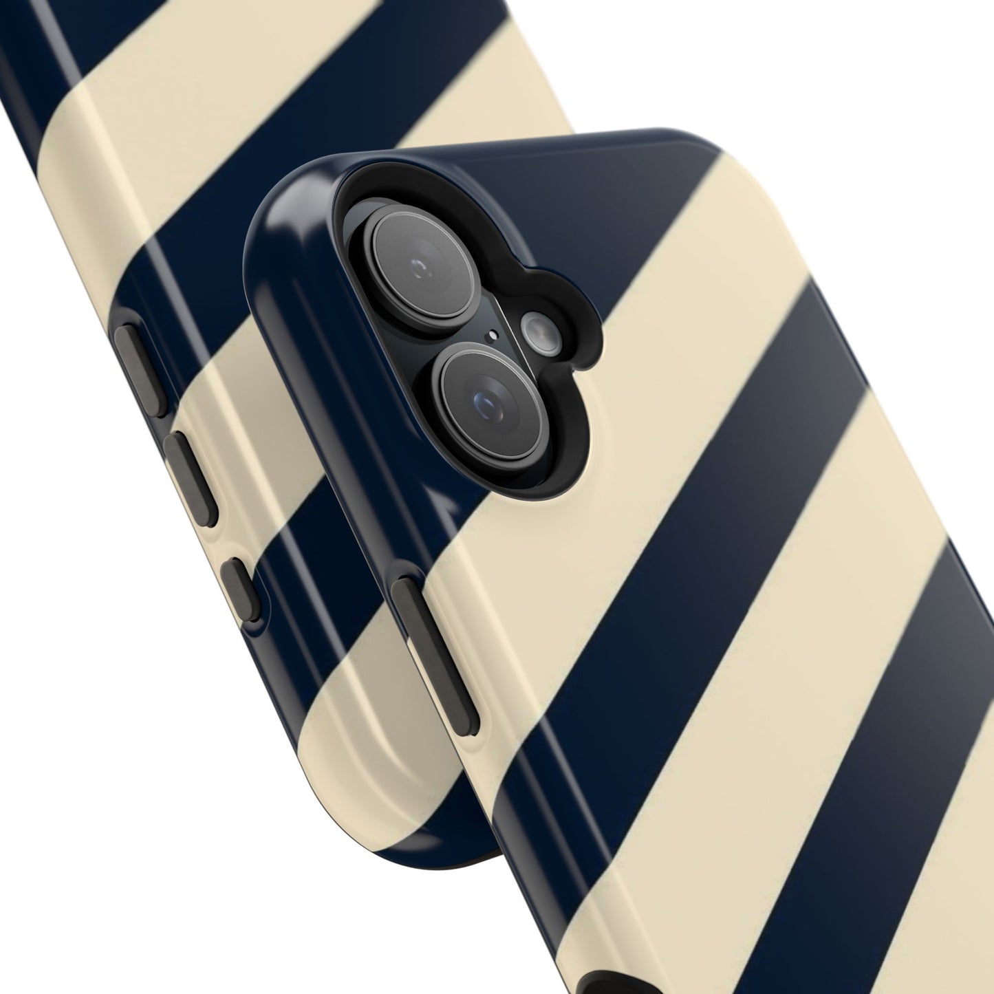Striped Navy & Cream Phone Case