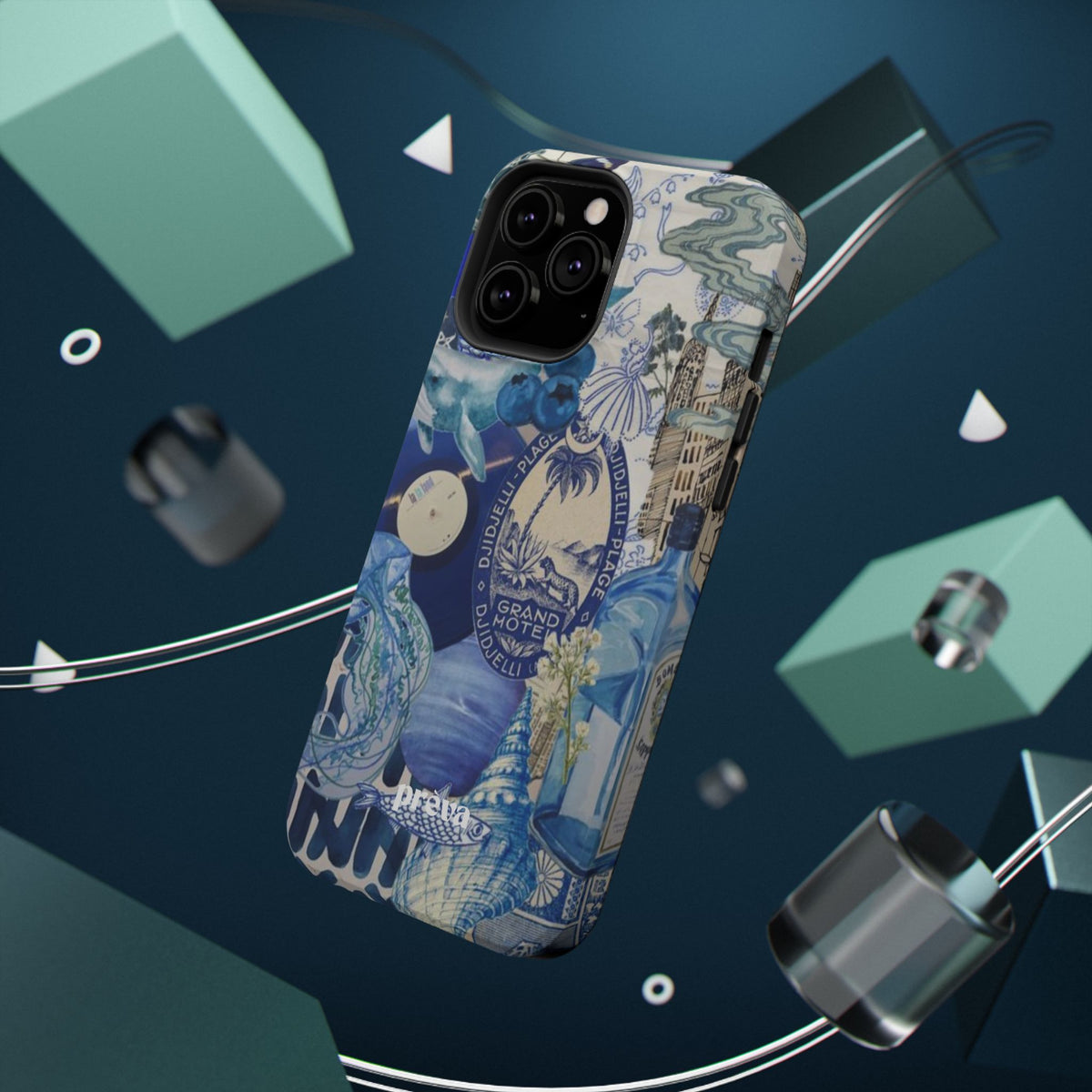 Blue Night Collage Phone Case