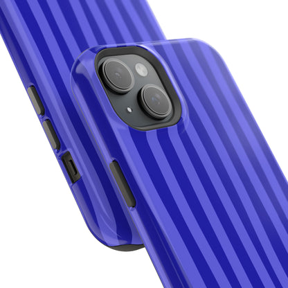 Neon Blue Stripes Phone Case