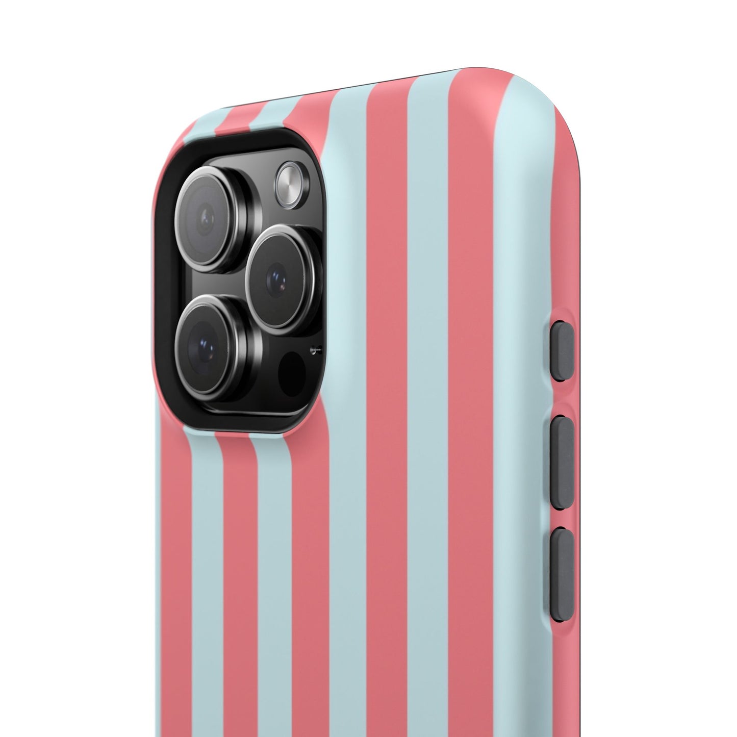 Coral & Teal Stripes Phone Case