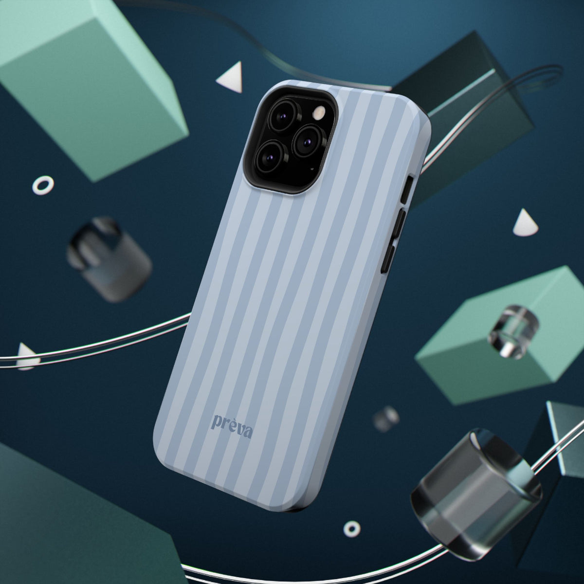 Pastel Blue Stripes Phone Case