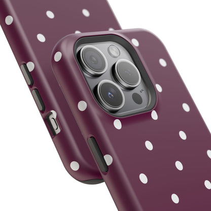 Maroon Polka Dot Phone Case