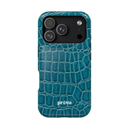 Teal Croc Phone Case