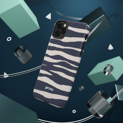 Navy & Cream Zebra Phone Case