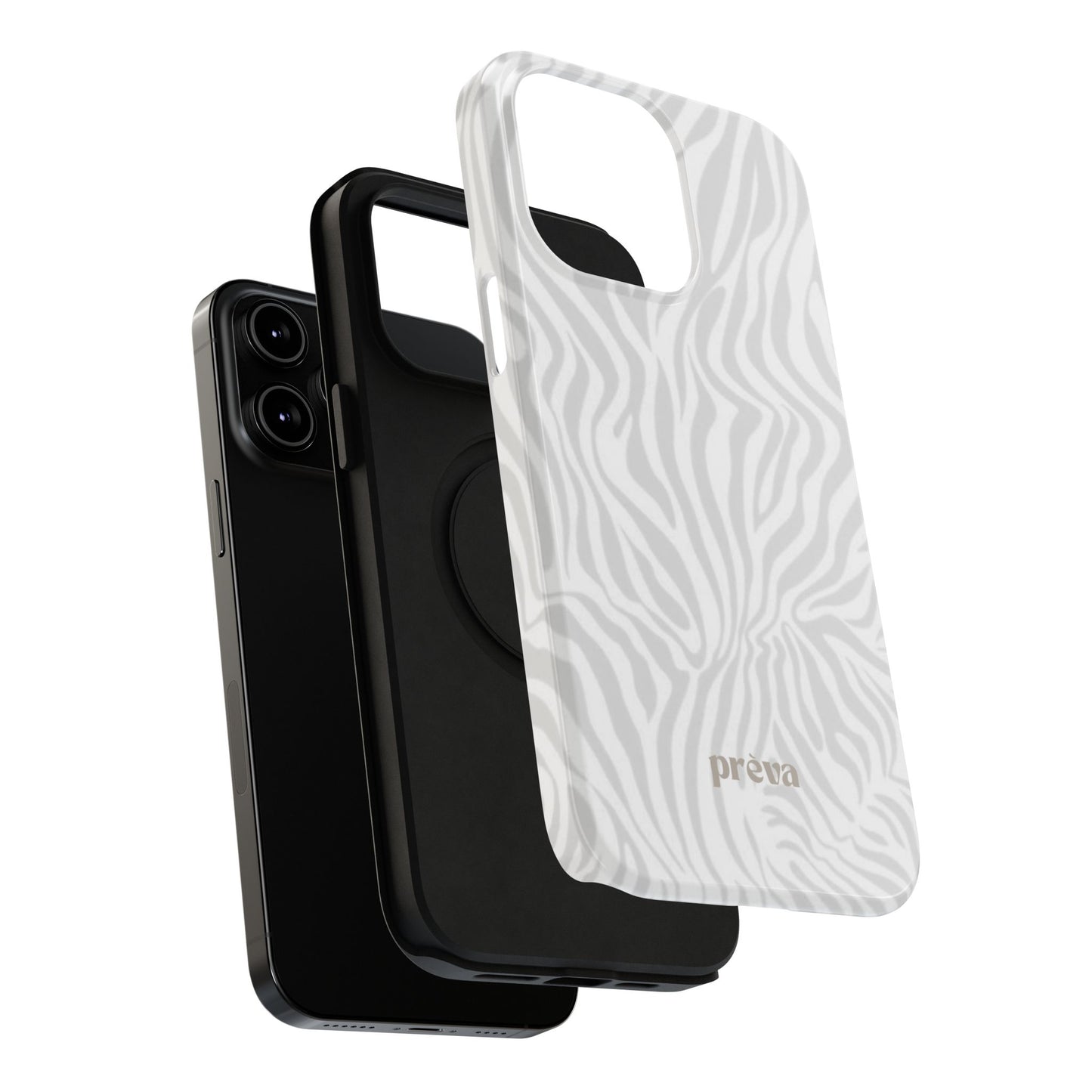 Zebra White Wave Phone Case