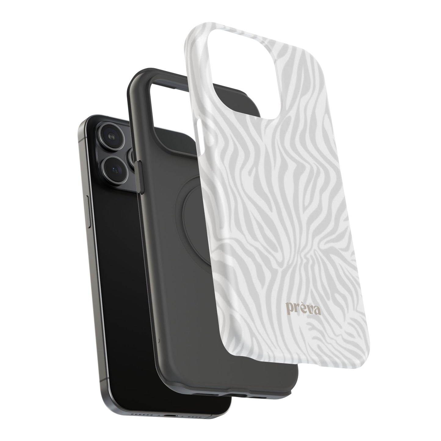 Zebra White Wave Phone Case