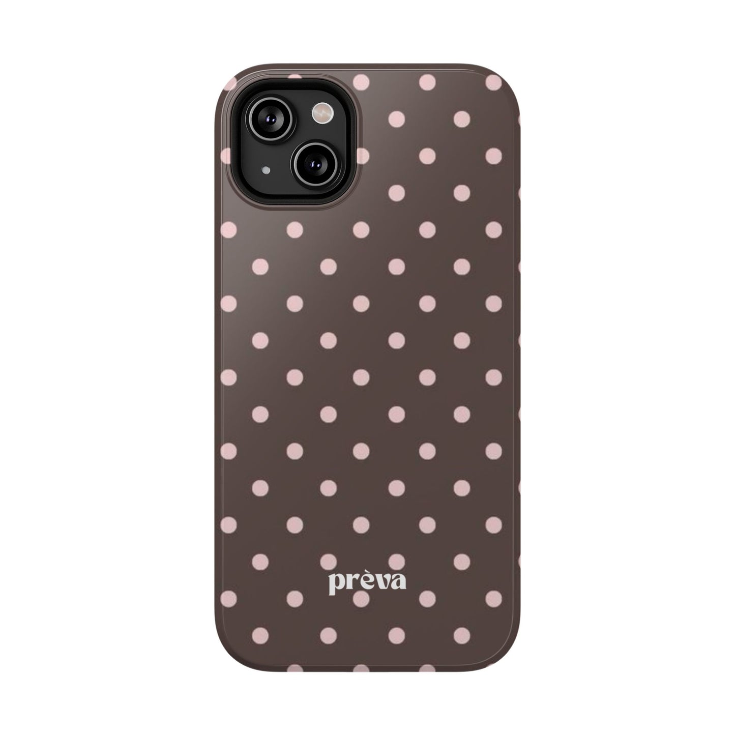 Brown and Pink Polka Dot Phone Case
