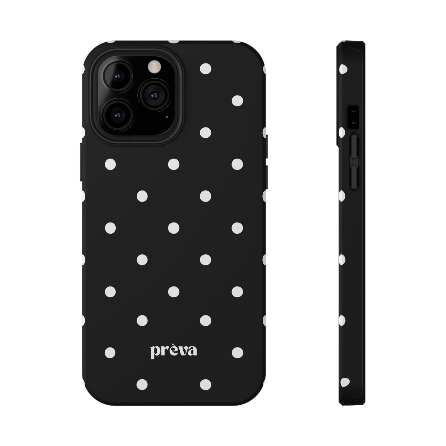 Black with White Polka Dots Phone Case
