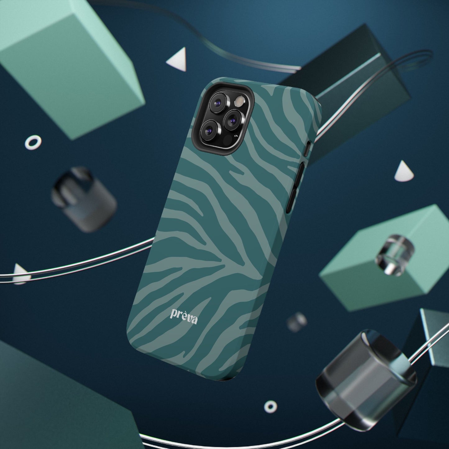 Teal Zebra Phone Case