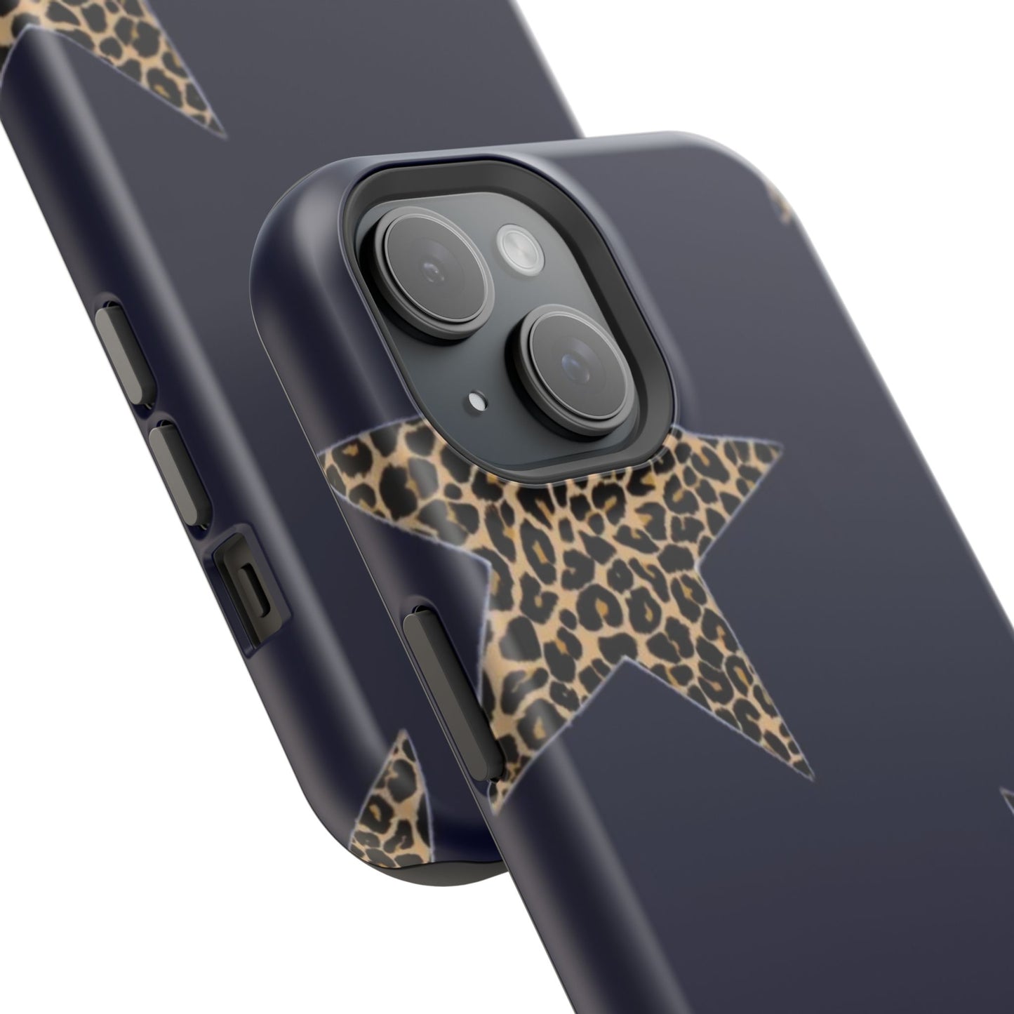 Navy Leopard Star Phone Case