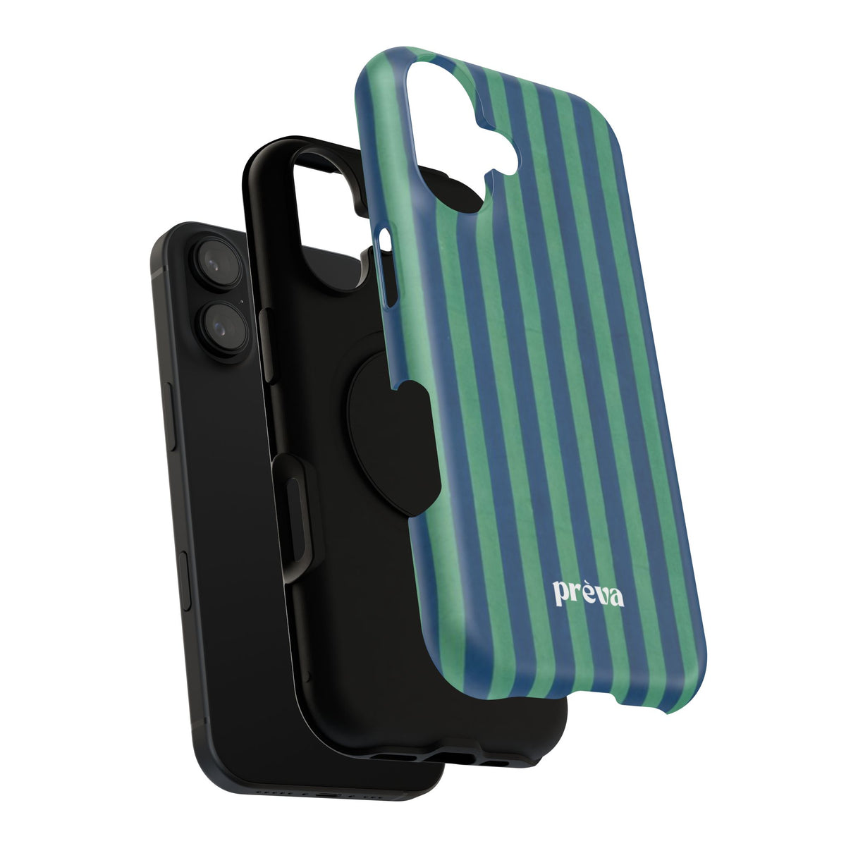 Green & Blue Stripes Phone Case
