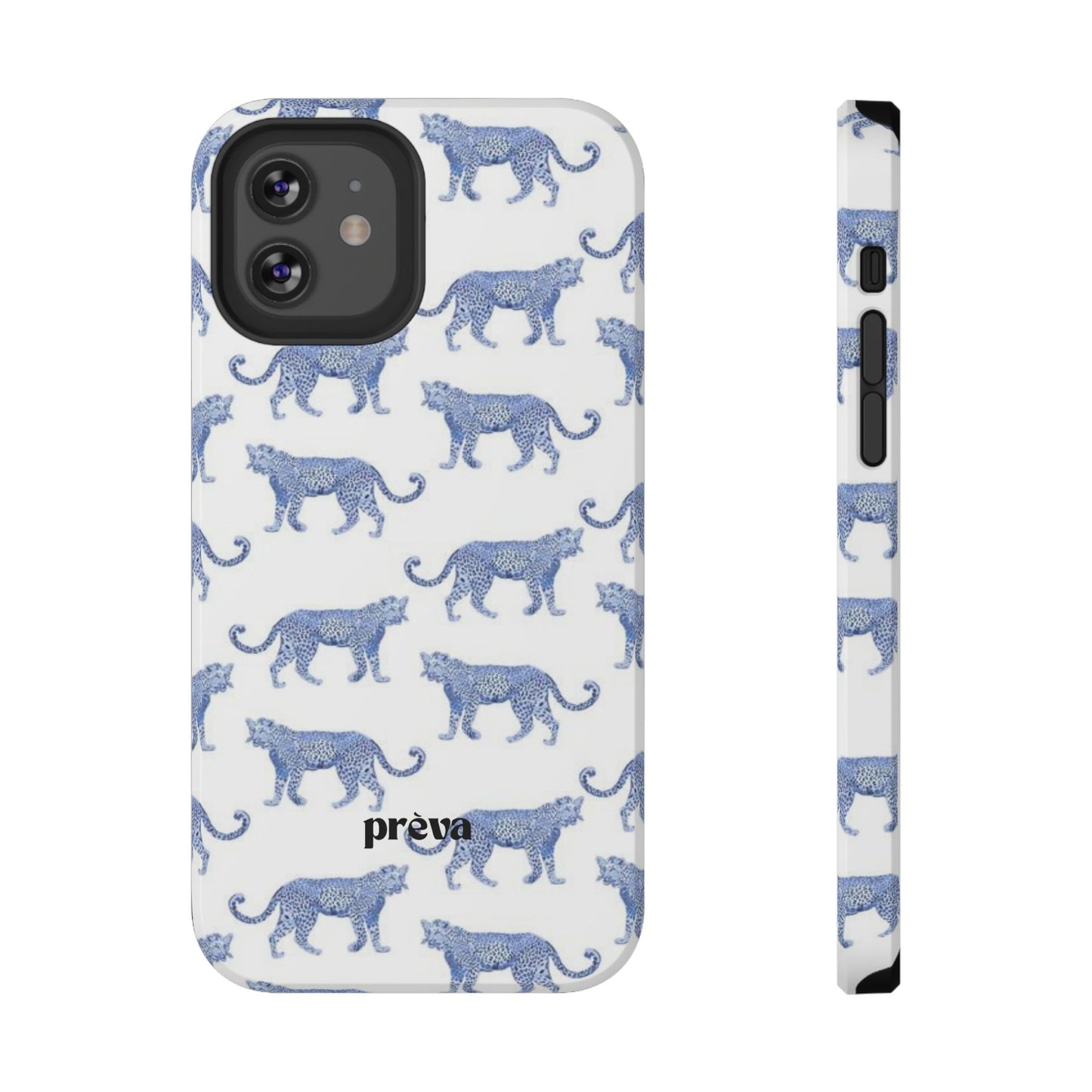 Blue Leopard Pattern Phone Case