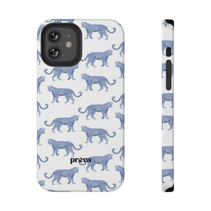 Blue Leopard Pattern Phone Case