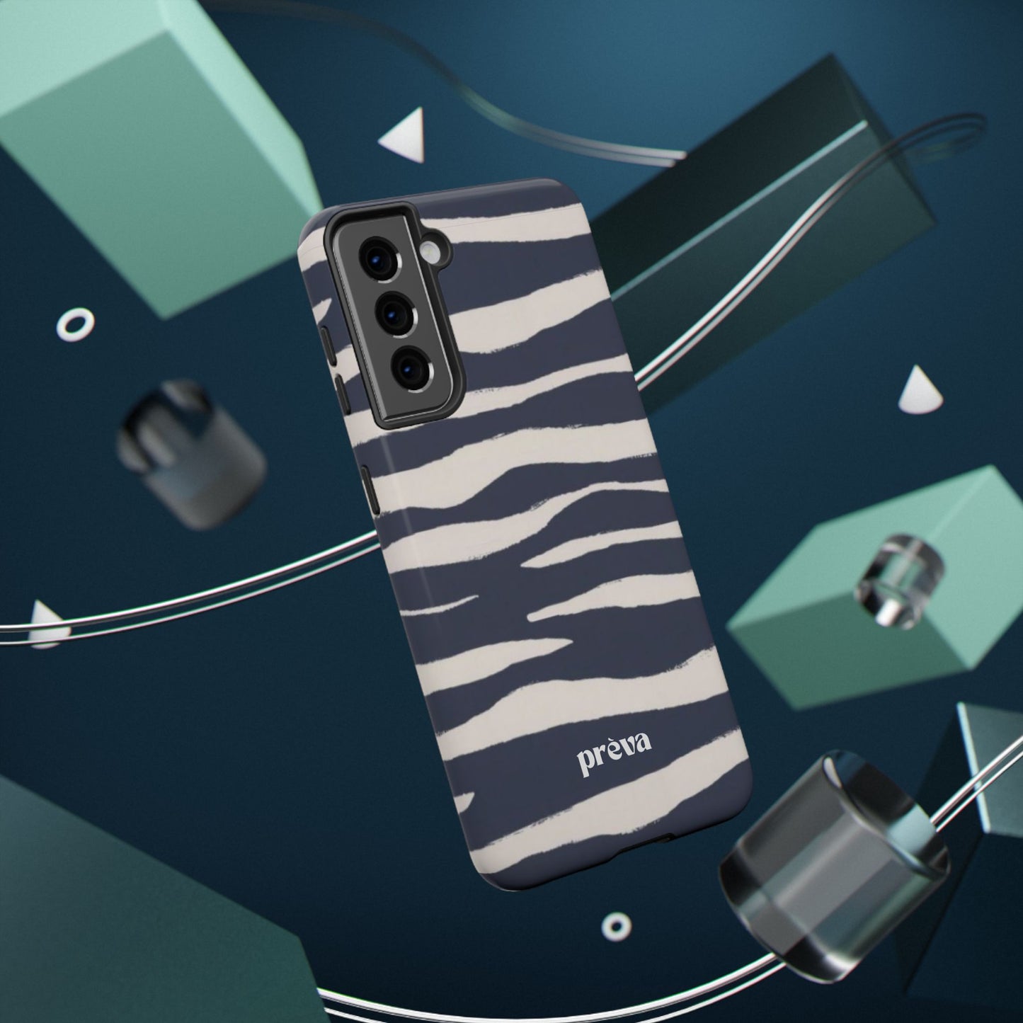 Navy & Cream Zebra Phone Case