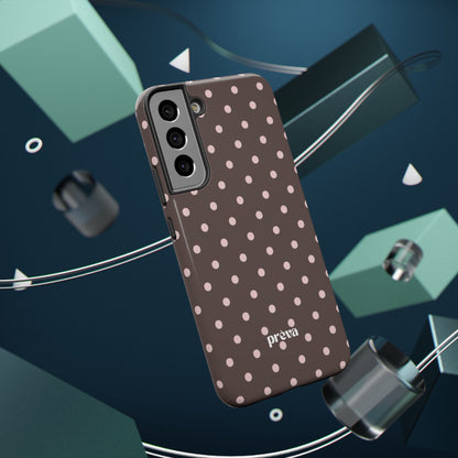 Brown and Pink Polka Dot Phone Case