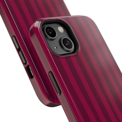 Burgandy Stripes x Ava Dudderar Phone Case