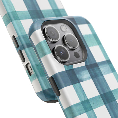 Teal Plaid Phone Case