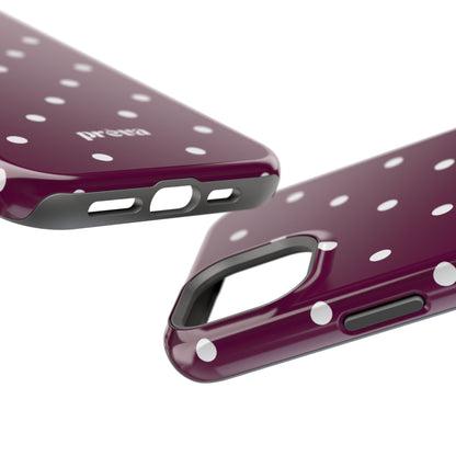 Maroon Polka Dot Phone Case