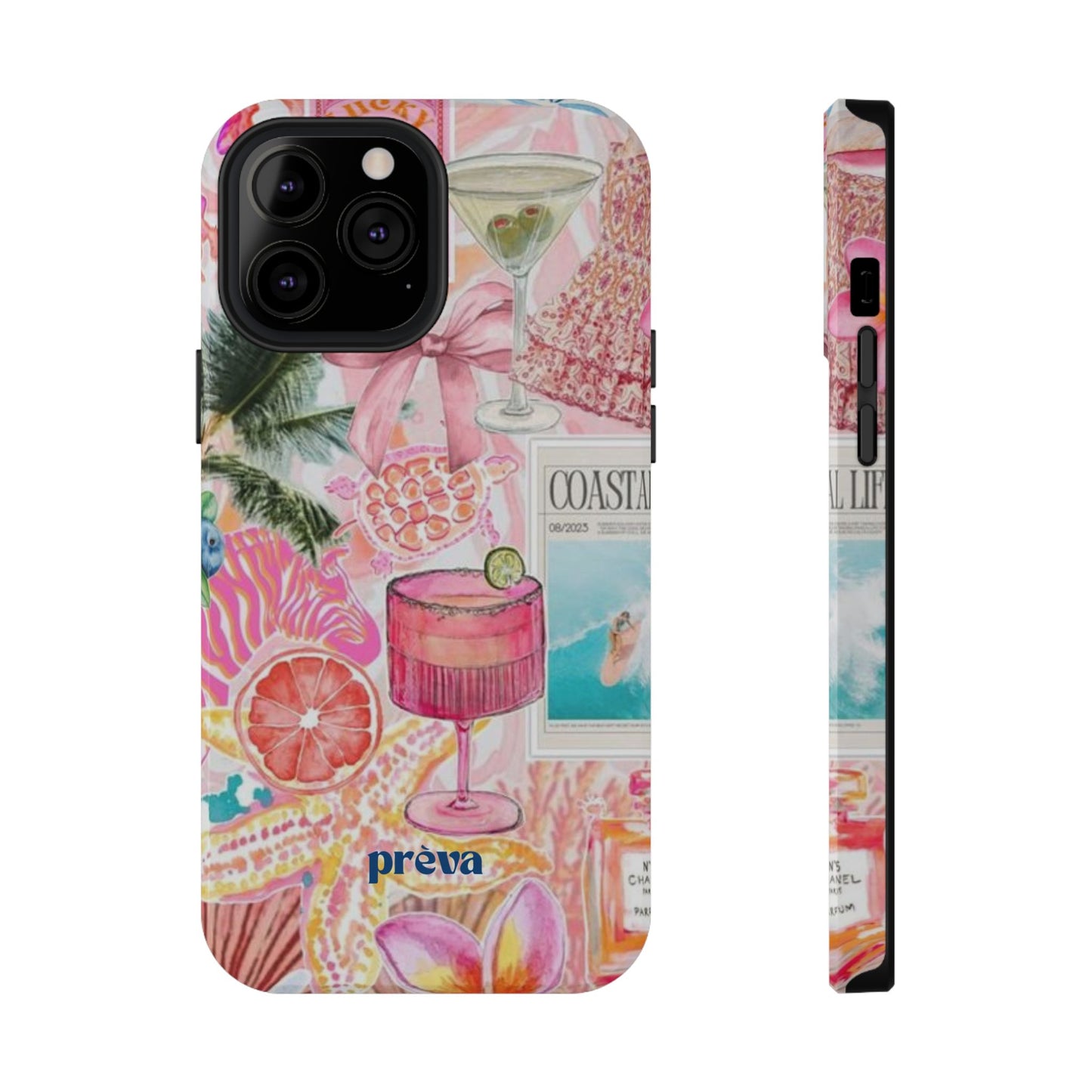 Pink Cocktail Collage Phone Case