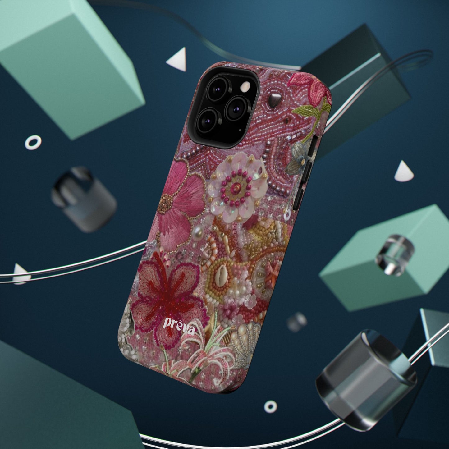 Floral Embroidery Phone Case