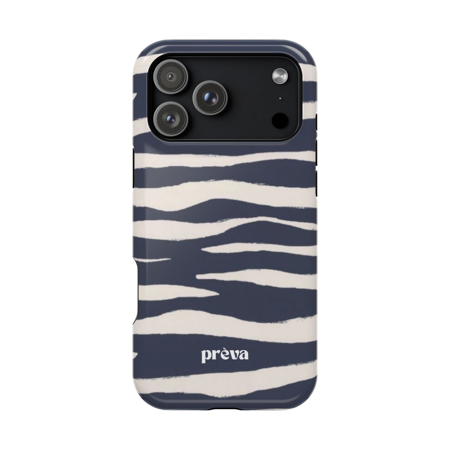 Navy & Cream Zebra Phone Case