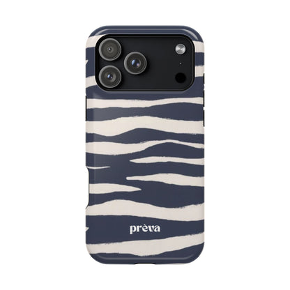 Navy & Cream Zebra Phone Case