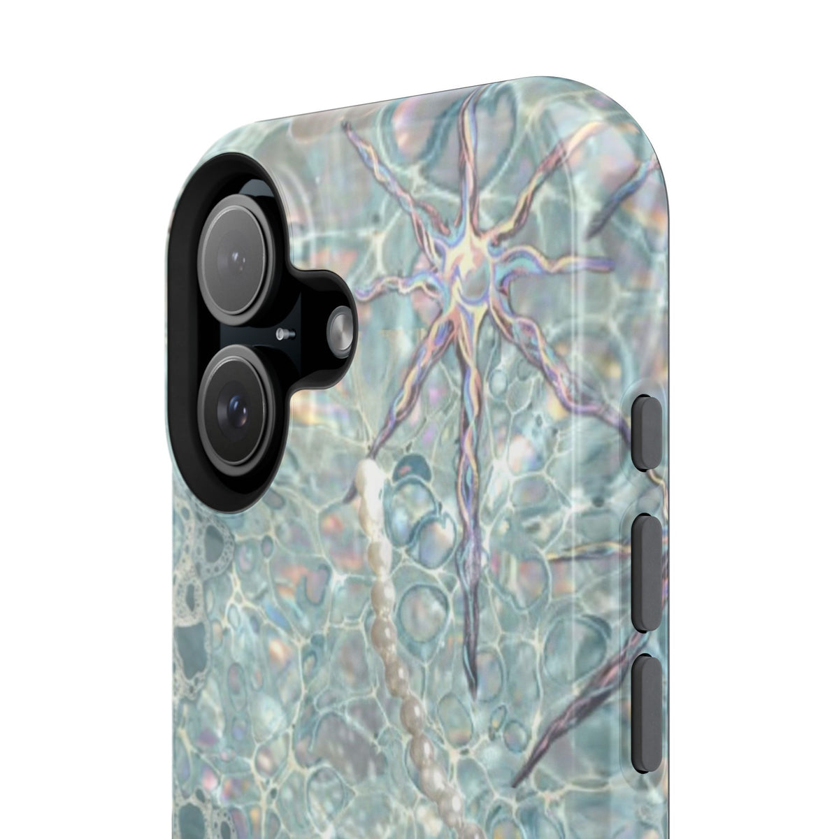 Marbled Seafoam Impact-Resistant Phone Case