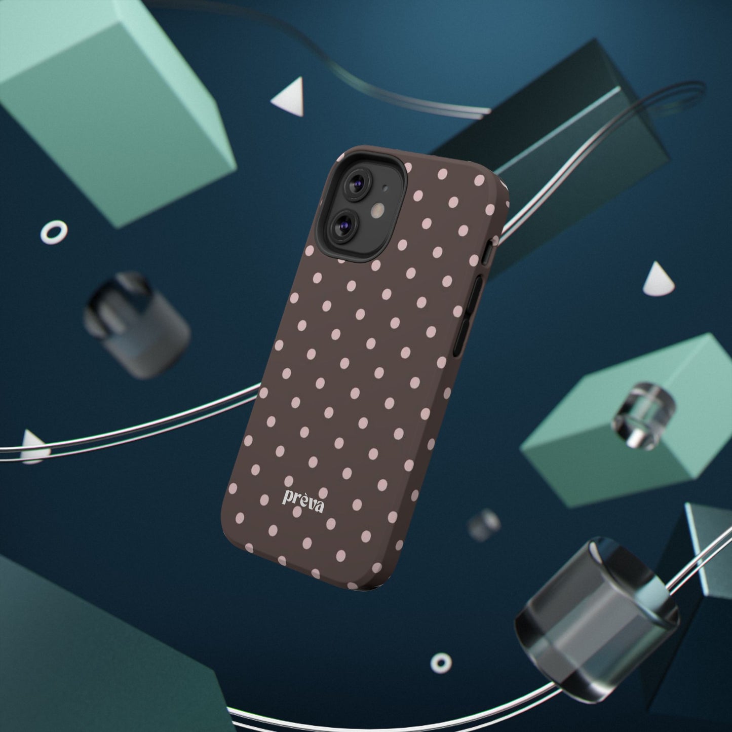 Brown and Pink Polka Dot Phone Case