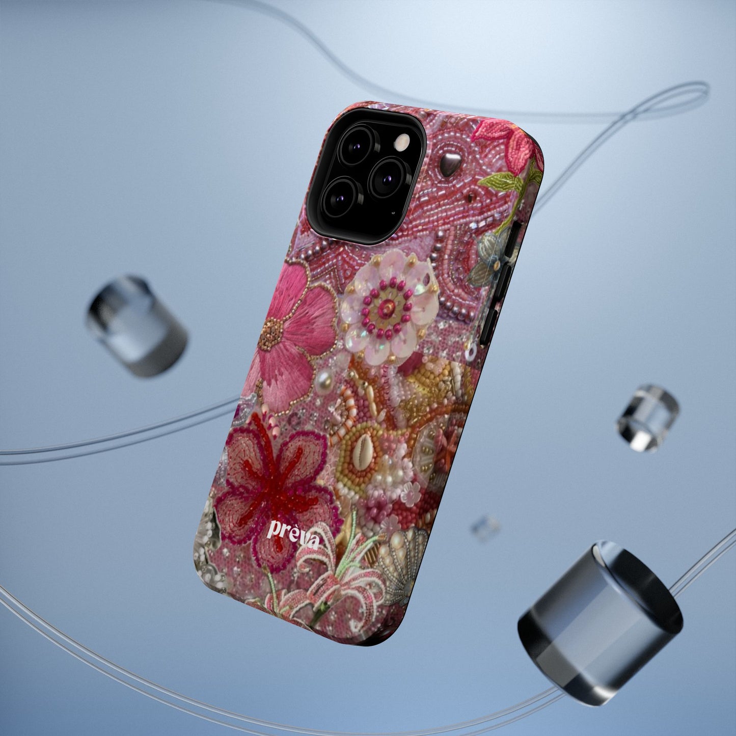 Floral Embroidery Phone Case
