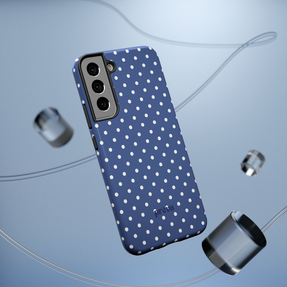 Navy Polka Dot Phone Case