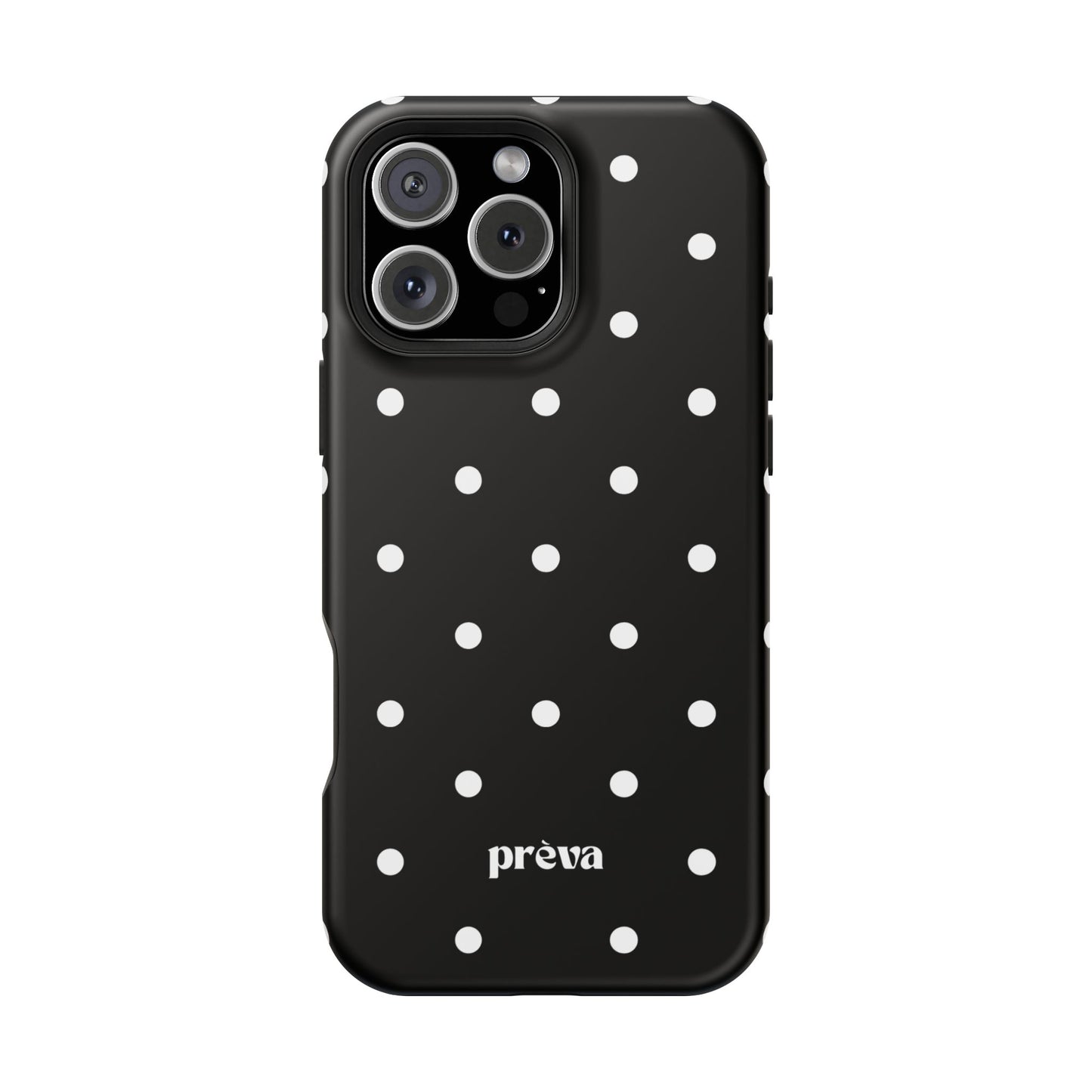 Black with White Polka Dots Phone Case