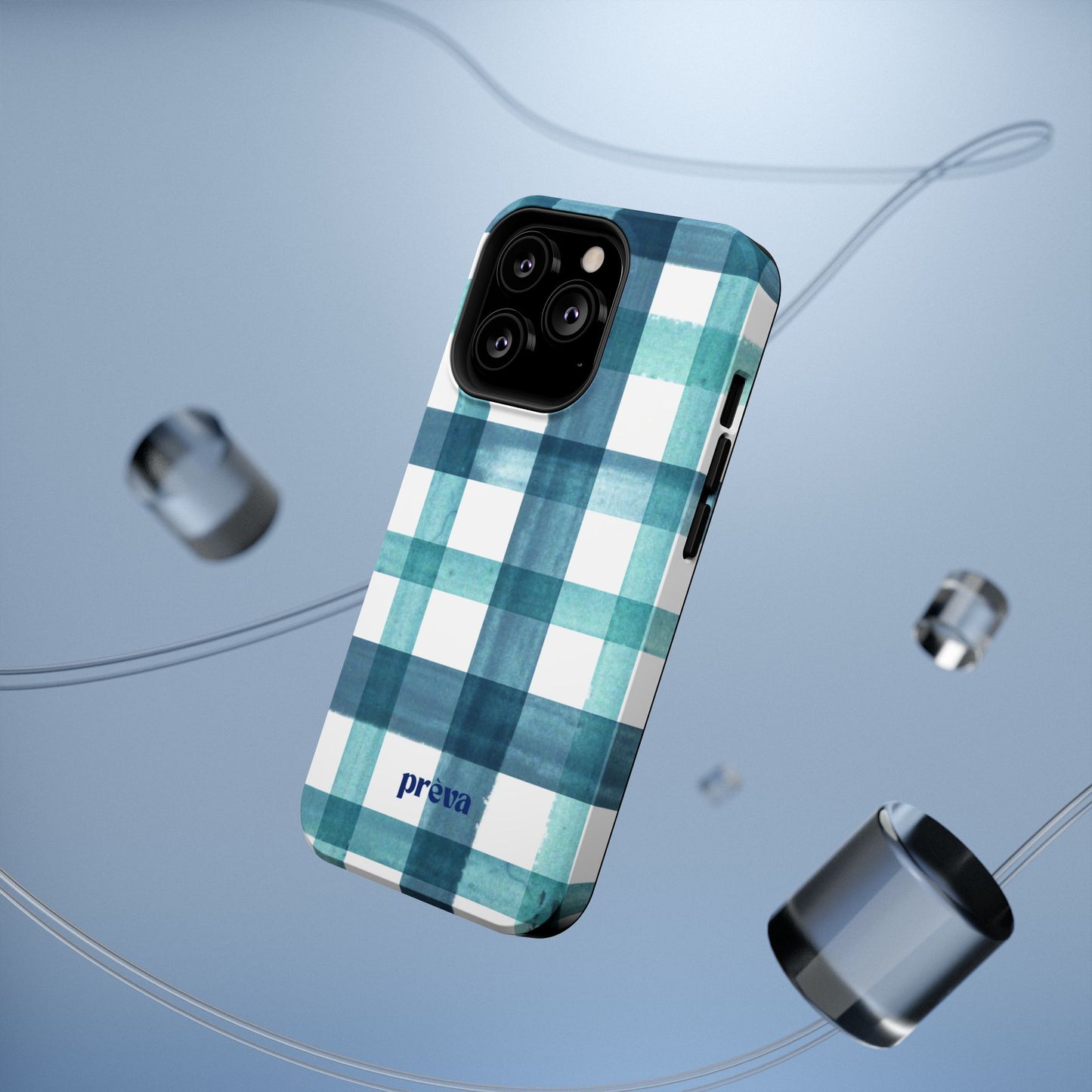 Teal Plaid Phone Case