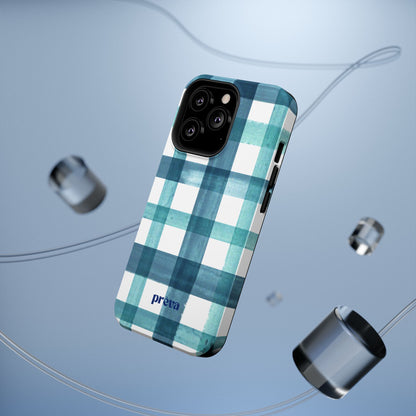 Teal Plaid Phone Case