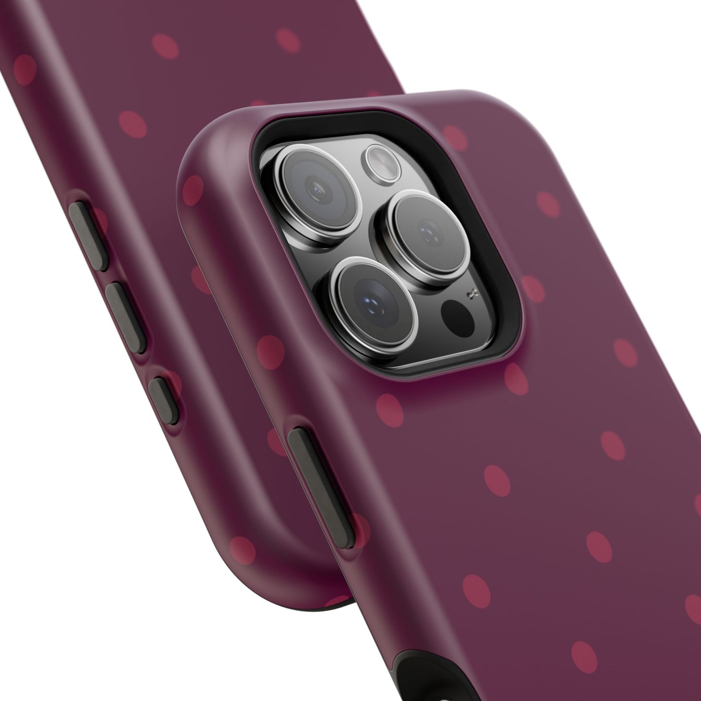 Maroon Polka Dots Phone Case
