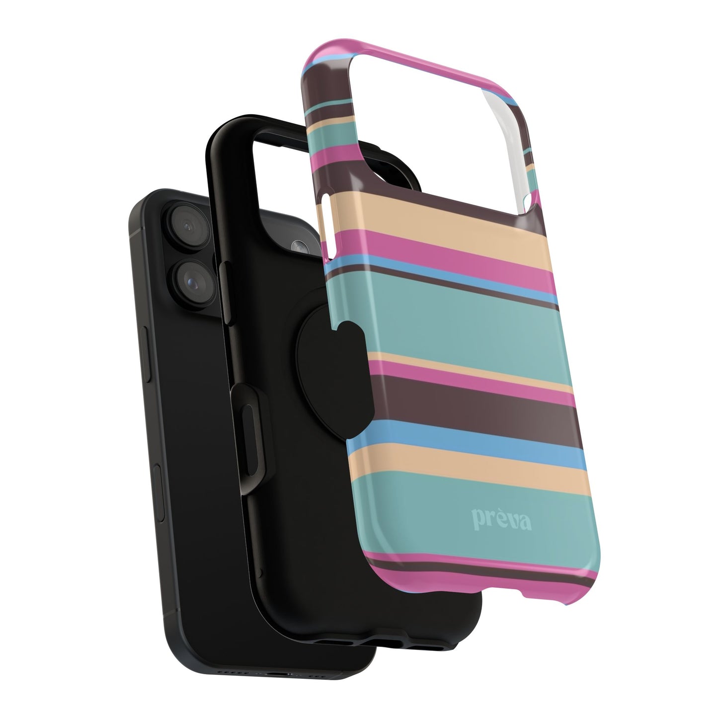 Cocoa Palm Stripes Phone Case