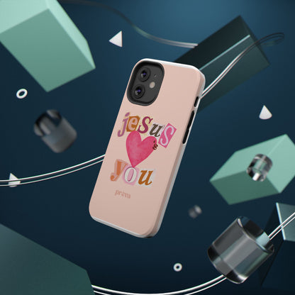 Pink Jesus Loves You Phone Case