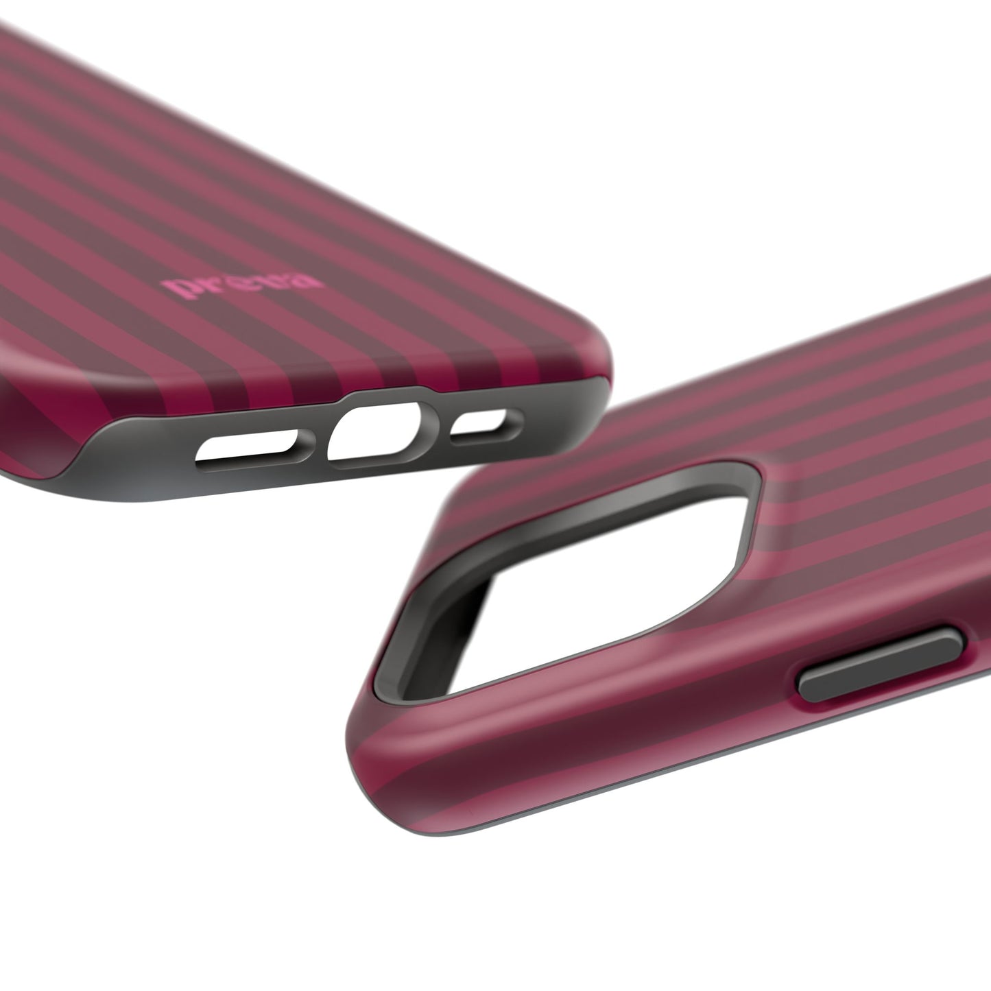 Burgandy Stripes x Ava Dudderar Phone Case