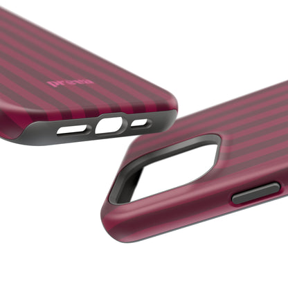 Burgandy Stripes x Ava Dudderar Phone Case