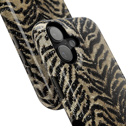Phone Case — Impact‑Resistant Tiger Print Rug Texture