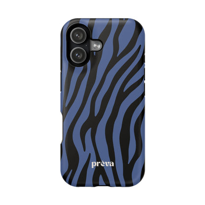 Blue & Black Zebra Stripe Phone Case