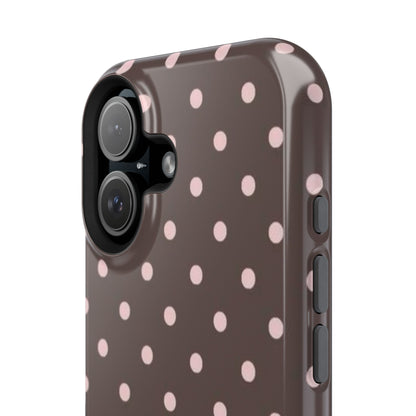 Brown and Pink Polka Dot Phone Case