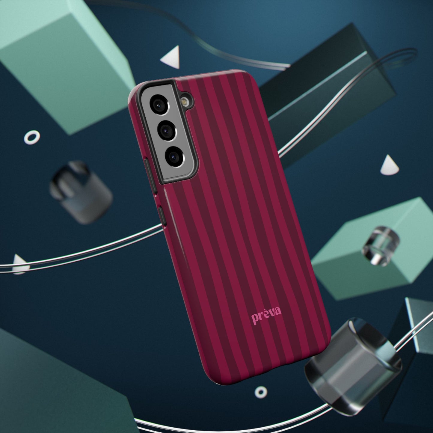 Burgandy Stripes x Ava Dudderar Phone Case