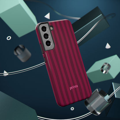 Burgandy Stripes x Ava Dudderar Phone Case