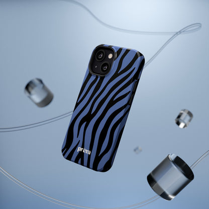 Blue & Black Zebra Stripe Phone Case