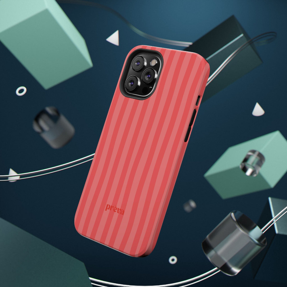 Coral Stipes Phone Case