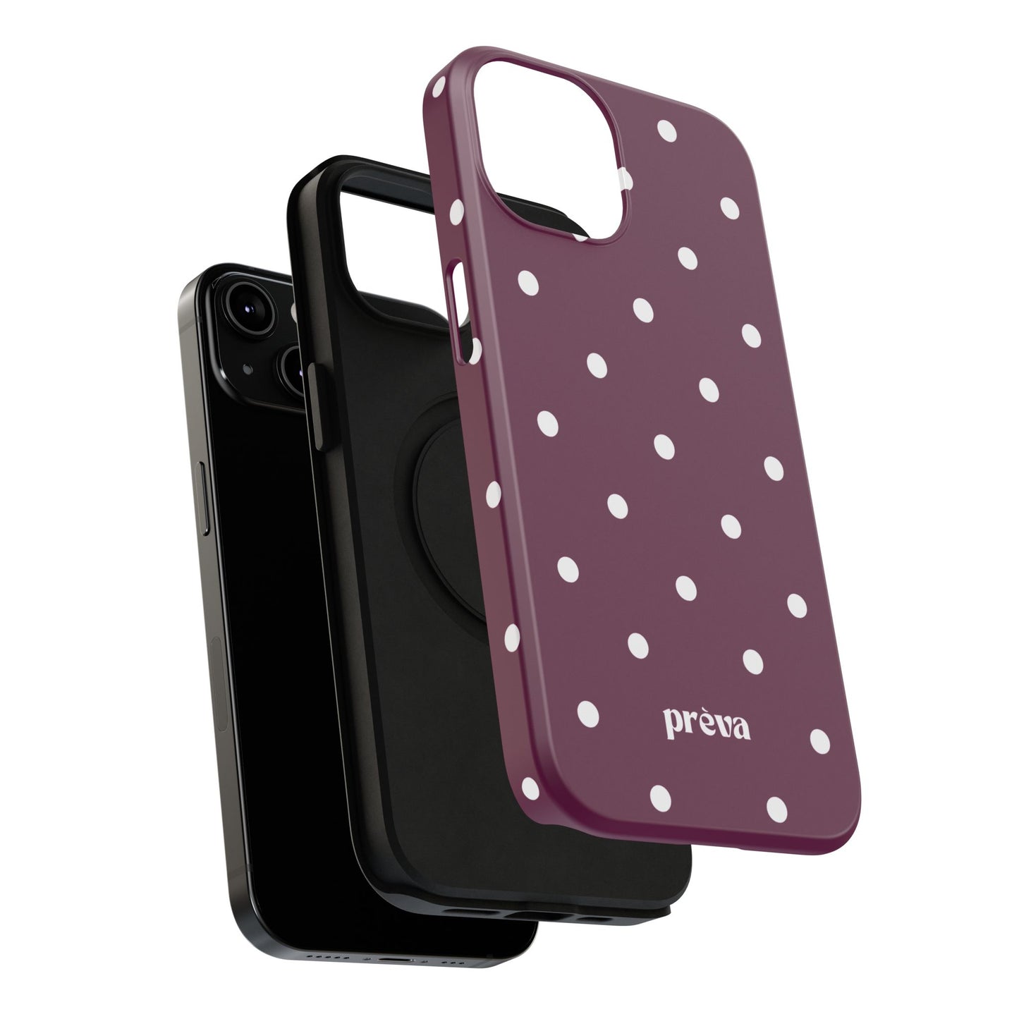 Maroon Polka Dot Phone Case